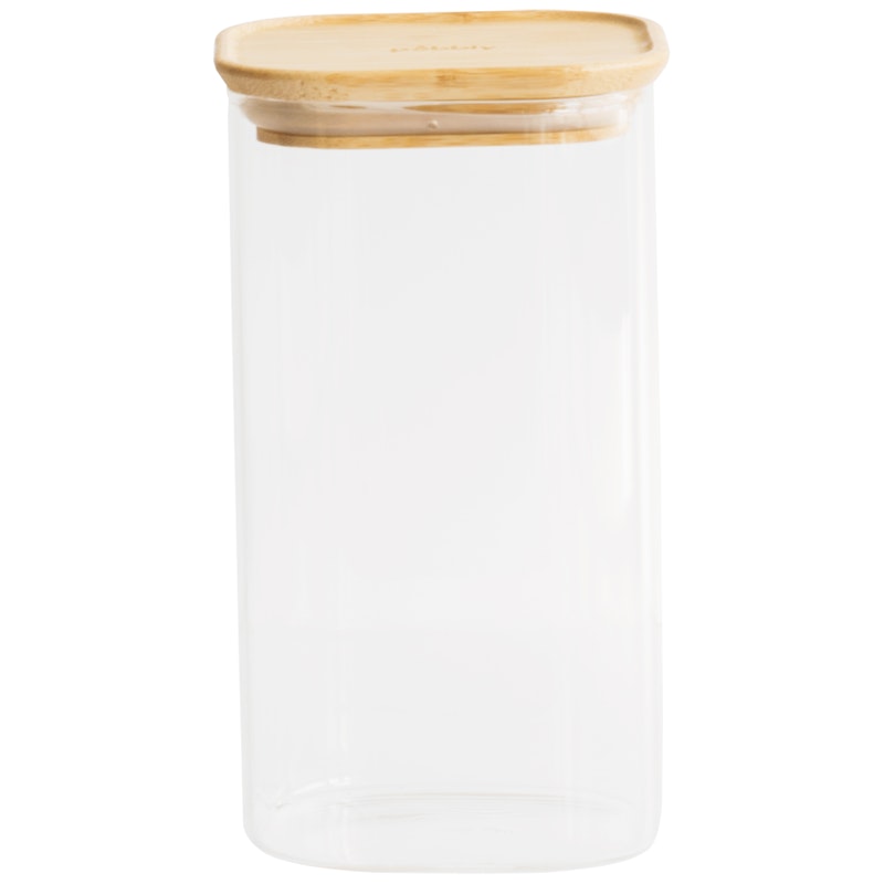 Glasskrukke Med Lokk Kvadratisk, 1,4 L