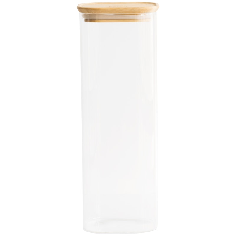 Glasskrukke Med Lokk Kvadratisk, 2,2 L