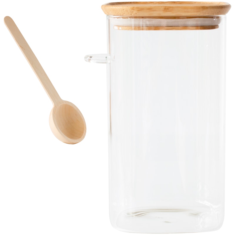Glasskrukke Med Skje, 1,4 L