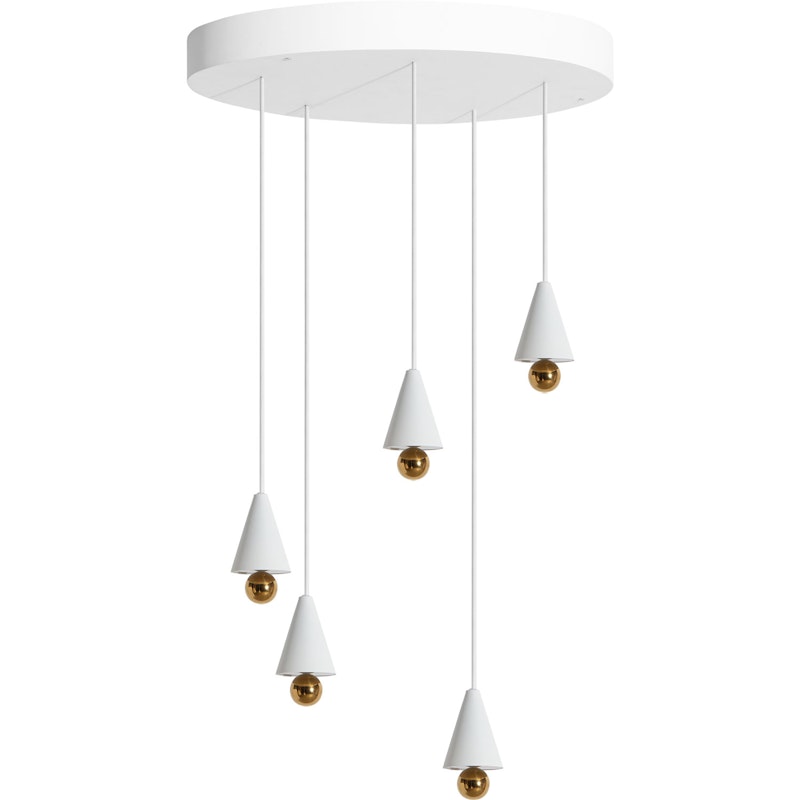Cherry LED Lysekrone, Hvit