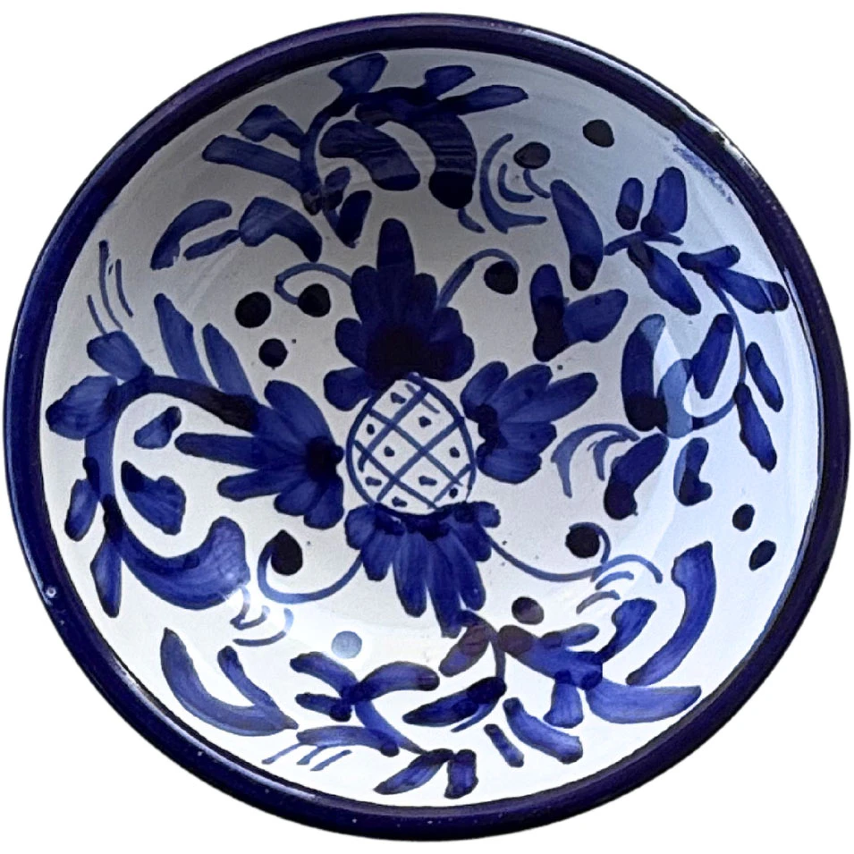 Piccola Home Positano Sk&aring;l 13 Cm  -  Serveringssk&aring;ler Terrakotta Bl&aring; - CP1300-A-PO-BLUE