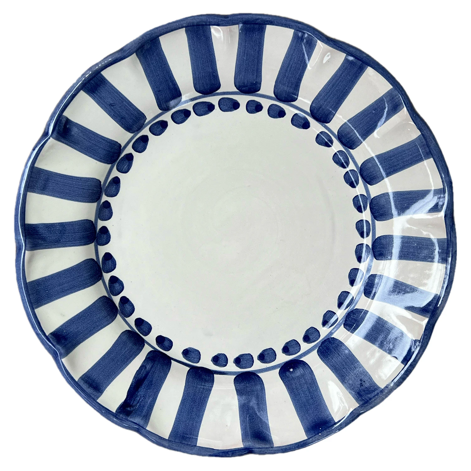 Piccola Home Riviera Sidetallerken 20 Cm  -  Asjetter Terrakotta Bl&aring; - PT2000-RC-LBL