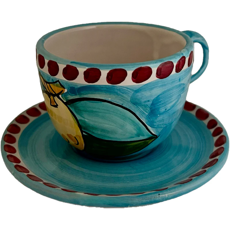 Sorrento Limone Cappuccinokopp med Tallerken