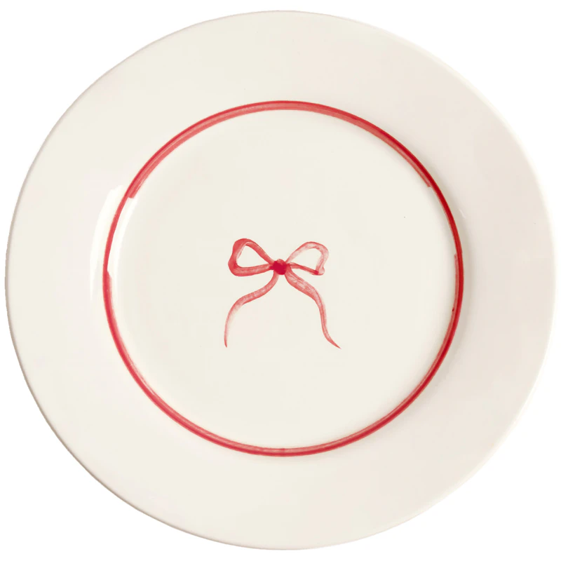 Bow Sidetallerken 22 cm, Mørk Rosa