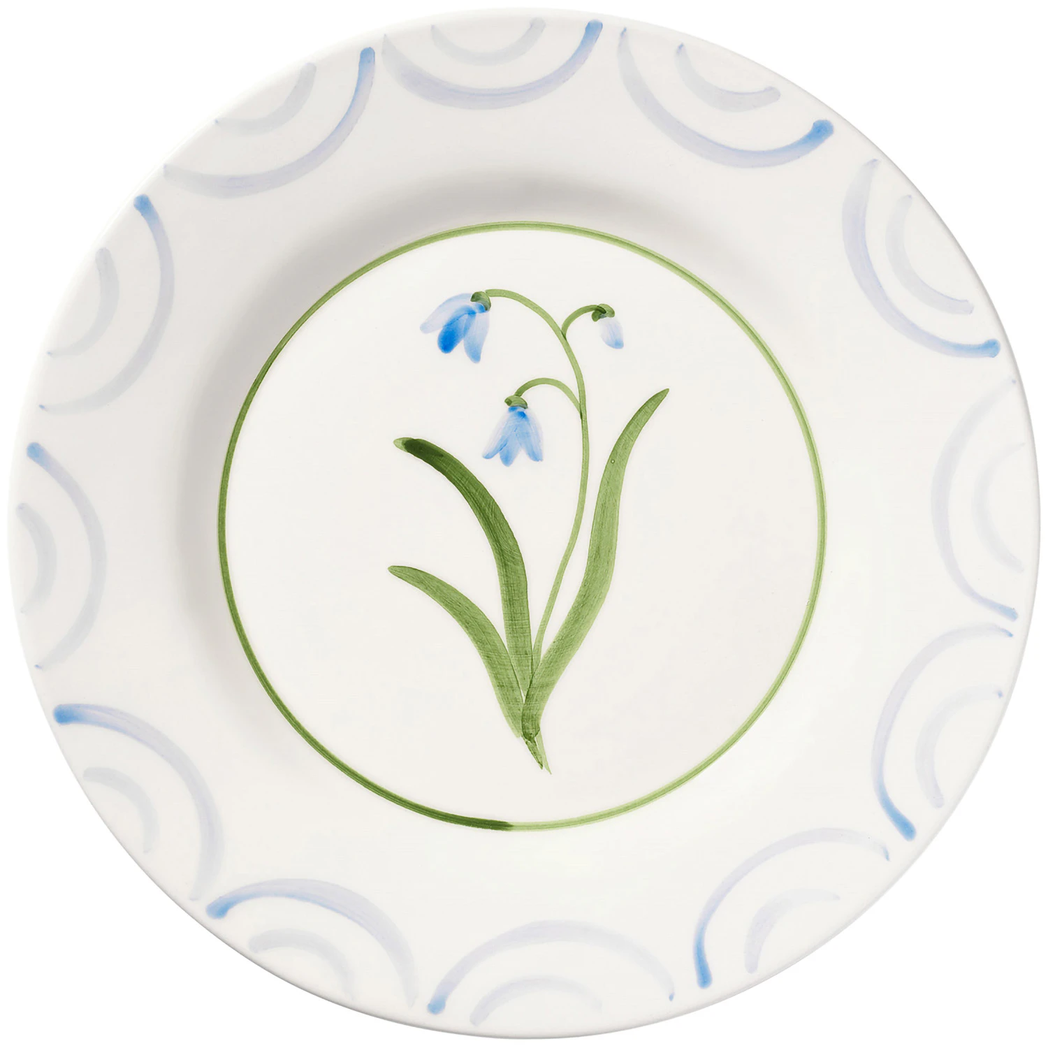 Pick a Poppy Cottage Flower Tallerken 28 Cm  -  Tallerkener Steingods Bl&aring; - C012806SS25-268