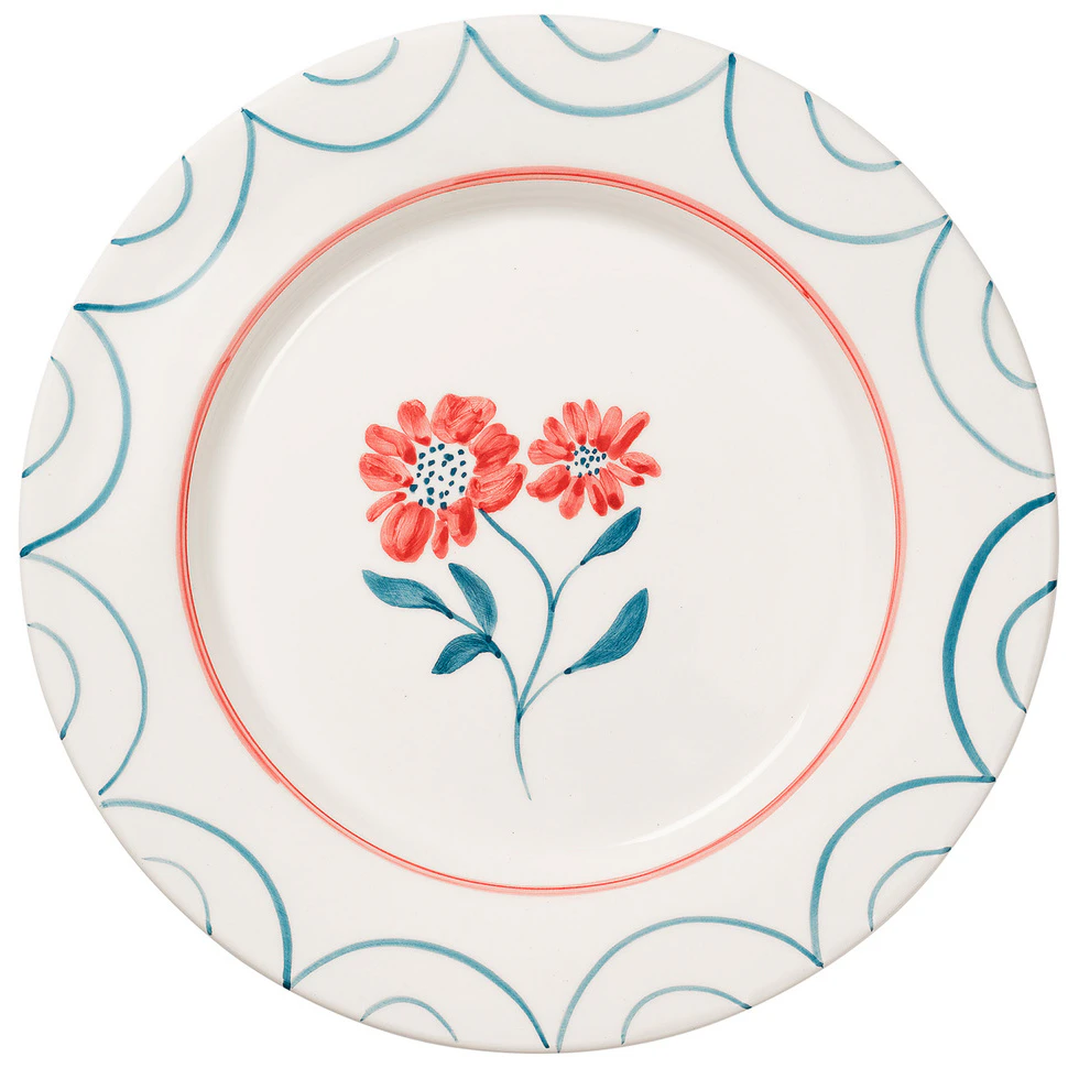 Pick a Poppy Cottage Flower Tallerken 28 Cm Teal -  Tallerkener Steingods Bl&aring;gr&oslash;nn - C012820AW25-416