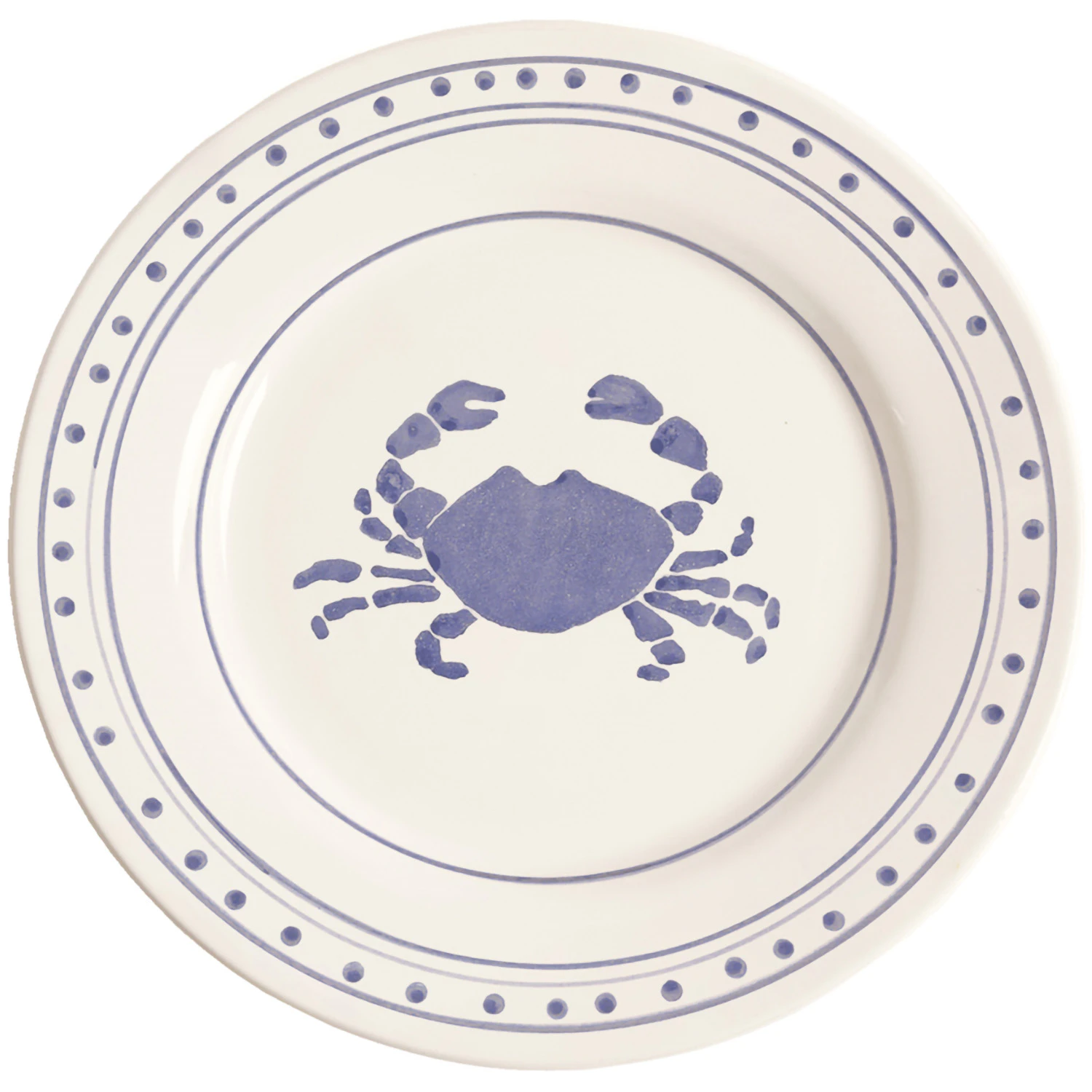 Pick a Poppy Crab Sidetallerken 22 Cm  -  Asjetter Steingods Bl&aring; - C022203SS24-107