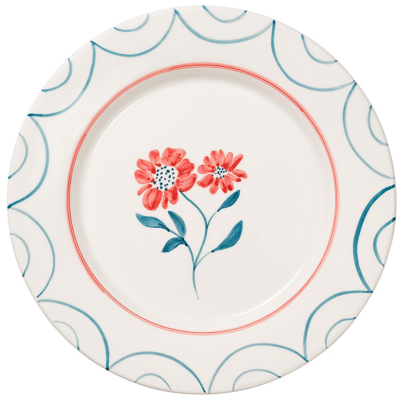 Cottage Flower Tallerken 28 cm, Teal