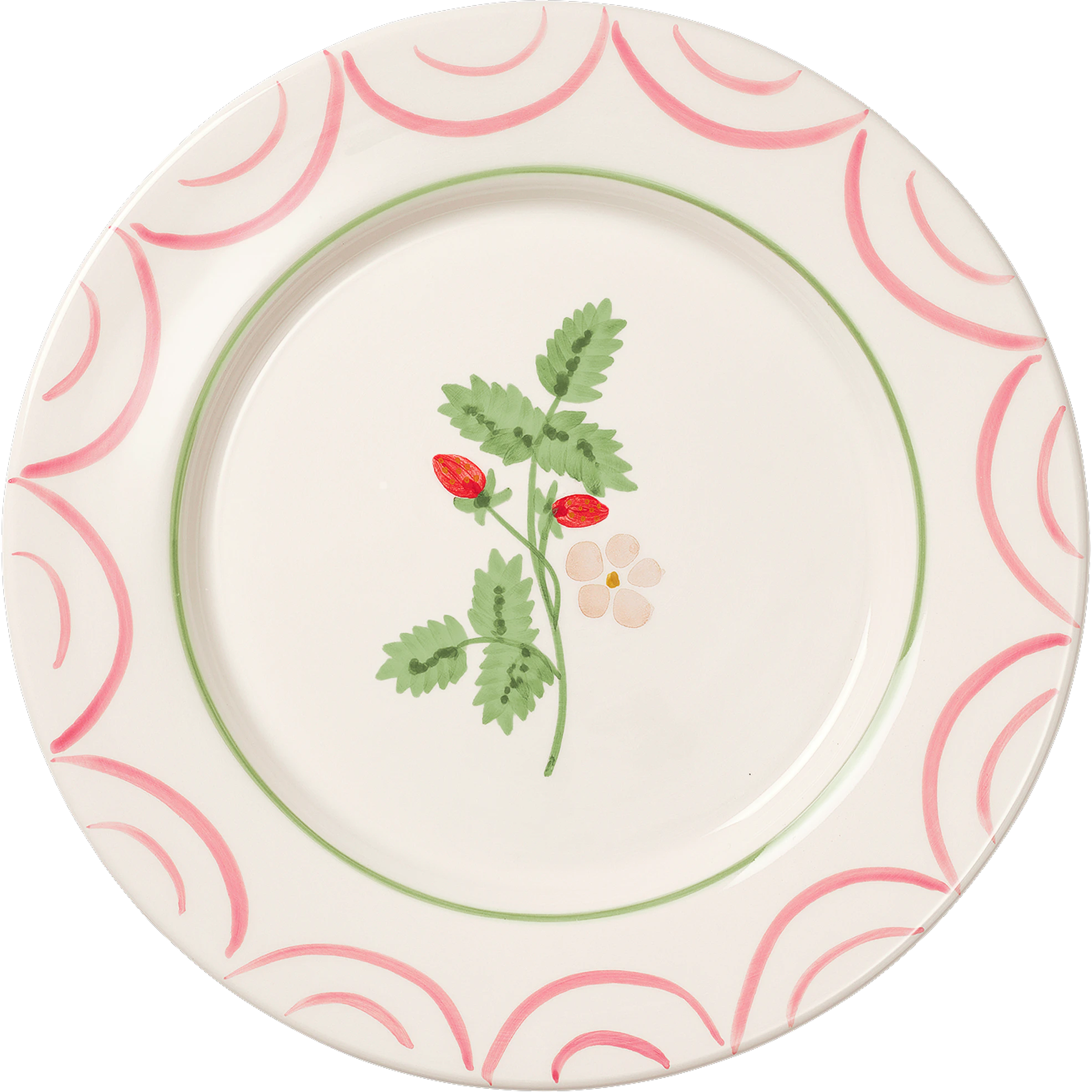 Pick a Poppy Cottage Flower Middagstallerken Wild Strawberry 28 Cm -  Tallerkener Fajanse R&oslash;d - C012713SS26-475