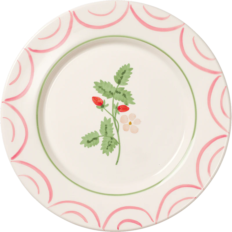 Cottage Flower Middagstallerken Wild Strawberry 28 cm