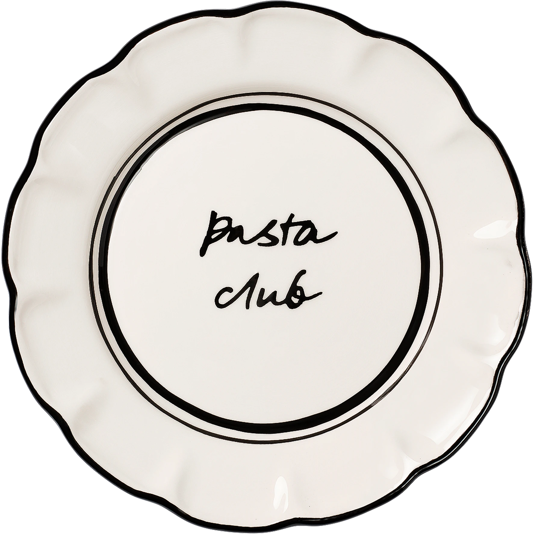 Pick a Poppy Bistro Sidetallerken 21,5 Cm  -  Asjetter Fajanse Sort - C022122SS26-468