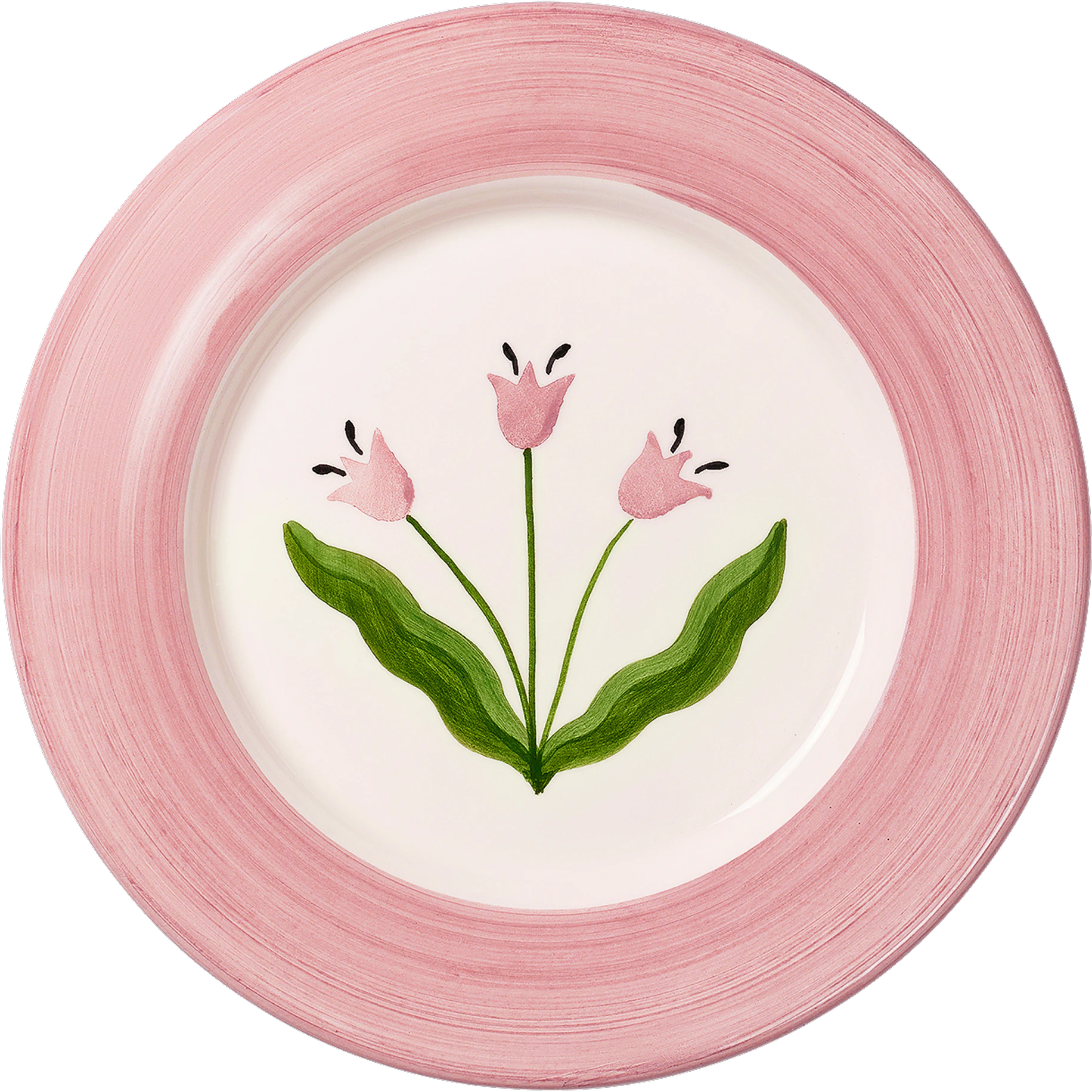 Pick a Poppy Tulip Sidetallerken Madelen M&ouml;llard x  22 Cm  -  Asjetter Fajanse Rosa - C022112SS26-484