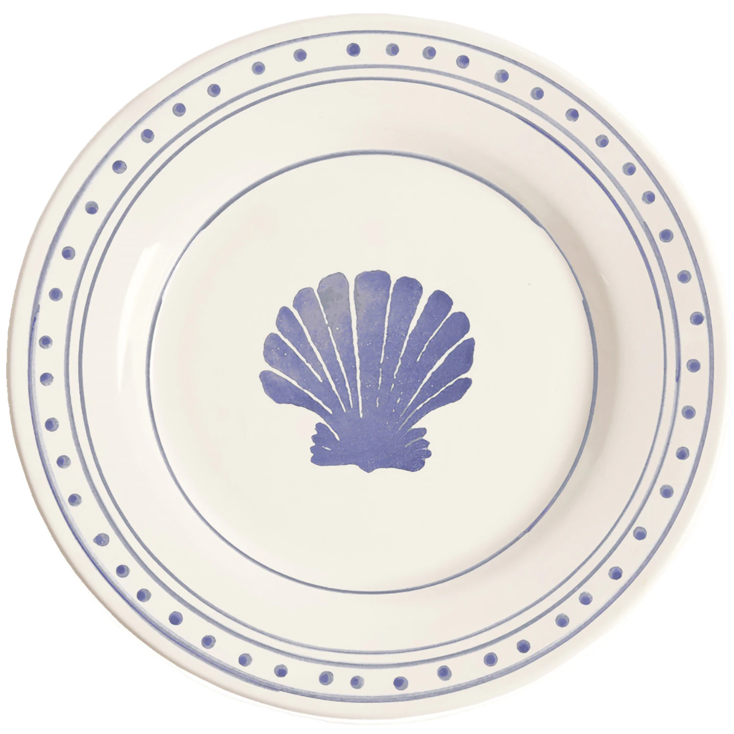 Pick a Poppy Shell Sidetallerken 22 Cm  -  Asjetter Steingods Bl&aring; - C022203SS24-106