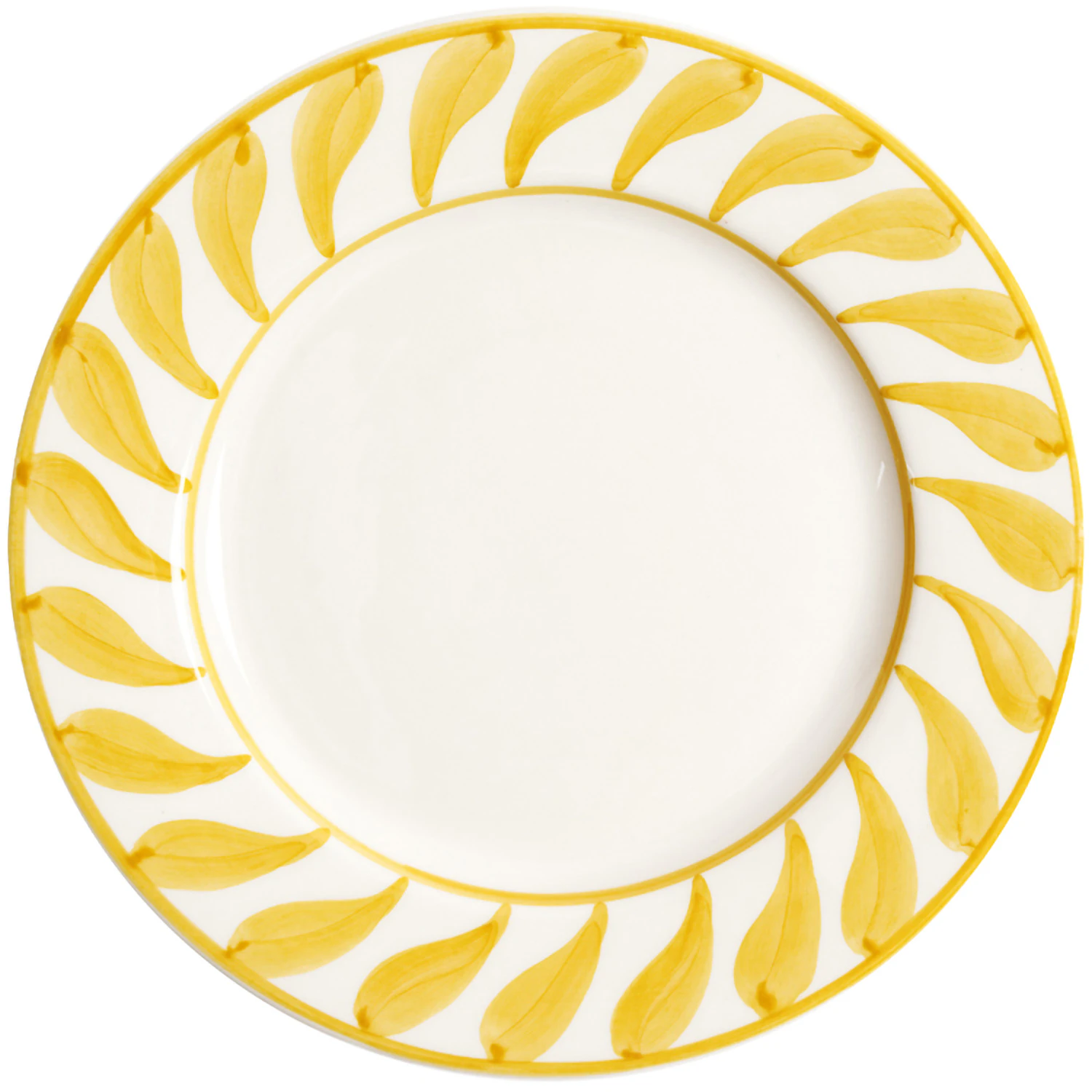 Pick a Poppy Swirl Sidetallerken 22 Cm  -  Asjetter Steingods Gul - C022216SS24-157