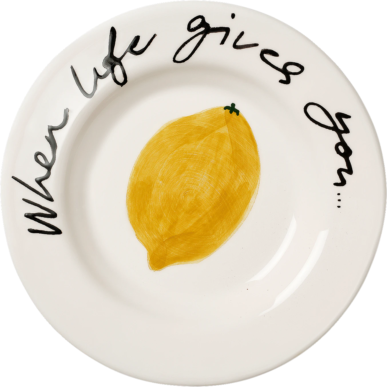 Pick a Poppy Lemon Tapas Plate 15 Cm Yellow -  Asjetter Fajanse Gul - C251516SS26-477