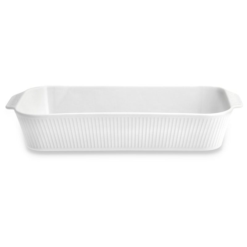 Plissé Ovnsfat Hvit, 19x35 cm