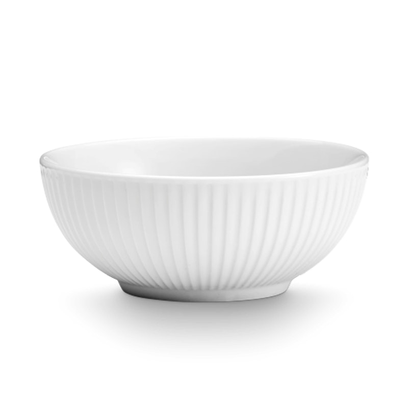Plissé Skål 15 cm, Hvit