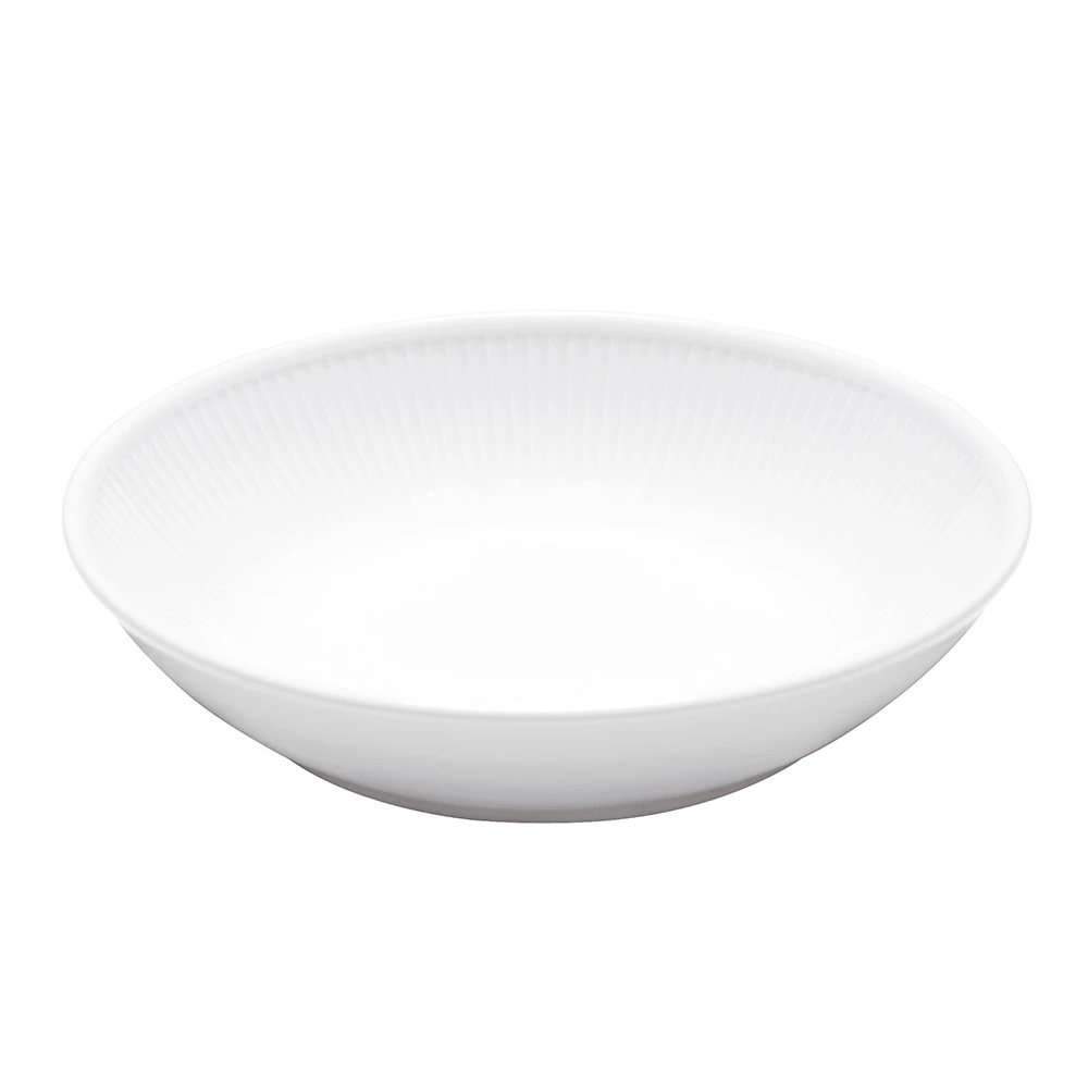 Pillivuyt Pliss&eacute; Dyp Salat-/pastatallerken 20 Cm  -  Tallerkener Porselen Hvit - 18209