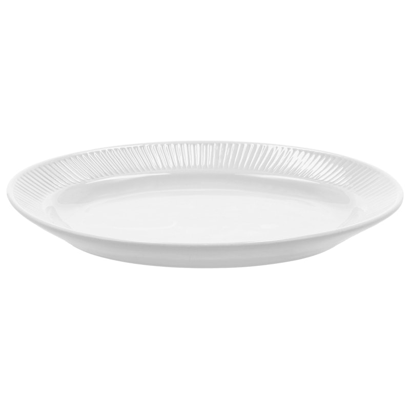 Plissé Serveringsfat Hvit, 19x28 cm