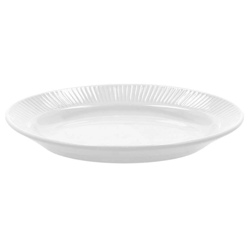 Plissé Serveringsfat Hvit, 15x22 cm