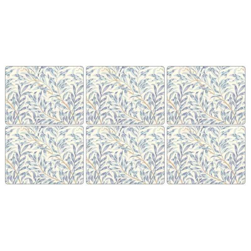 Willow Bough Blue Bordbrikke, 6-pakk