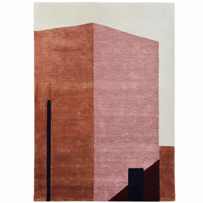 Arqui 1 Teppe 200x300 cm, Rød/Peach