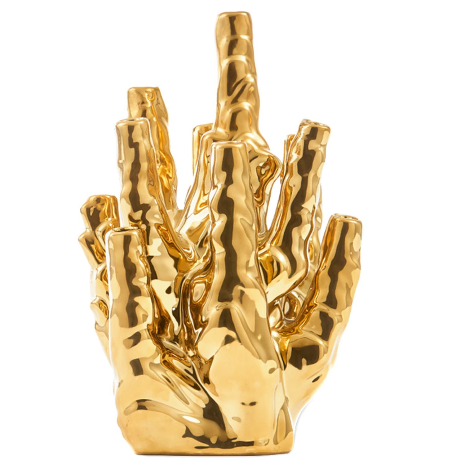 Polspotten Coral Vase  10 Tulipaner -  Vaser Porselen Gull - 230-205-421