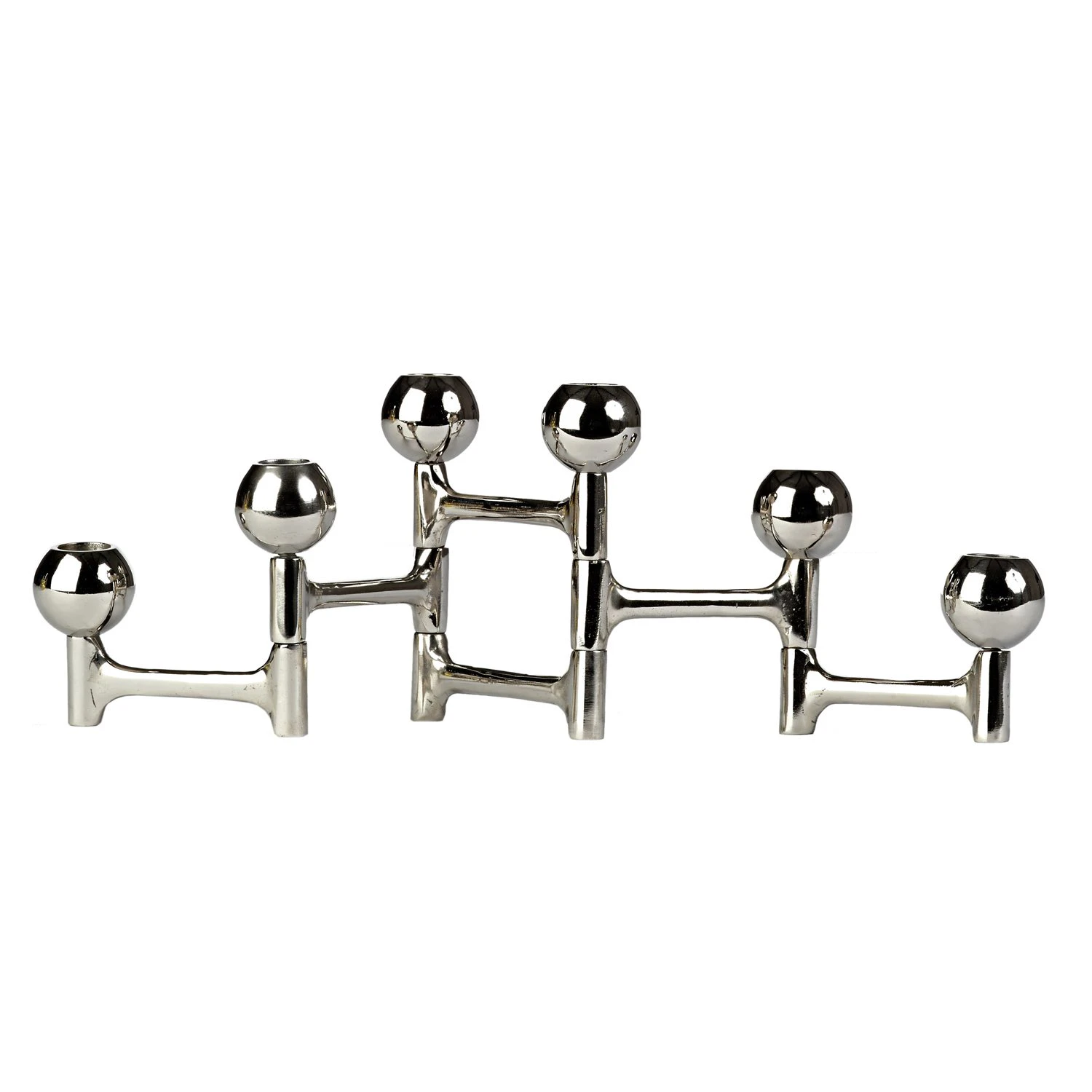 Polspotten Folding Round Lysestake  -  Lysestaker Nikkel Nickel - 390-225-047