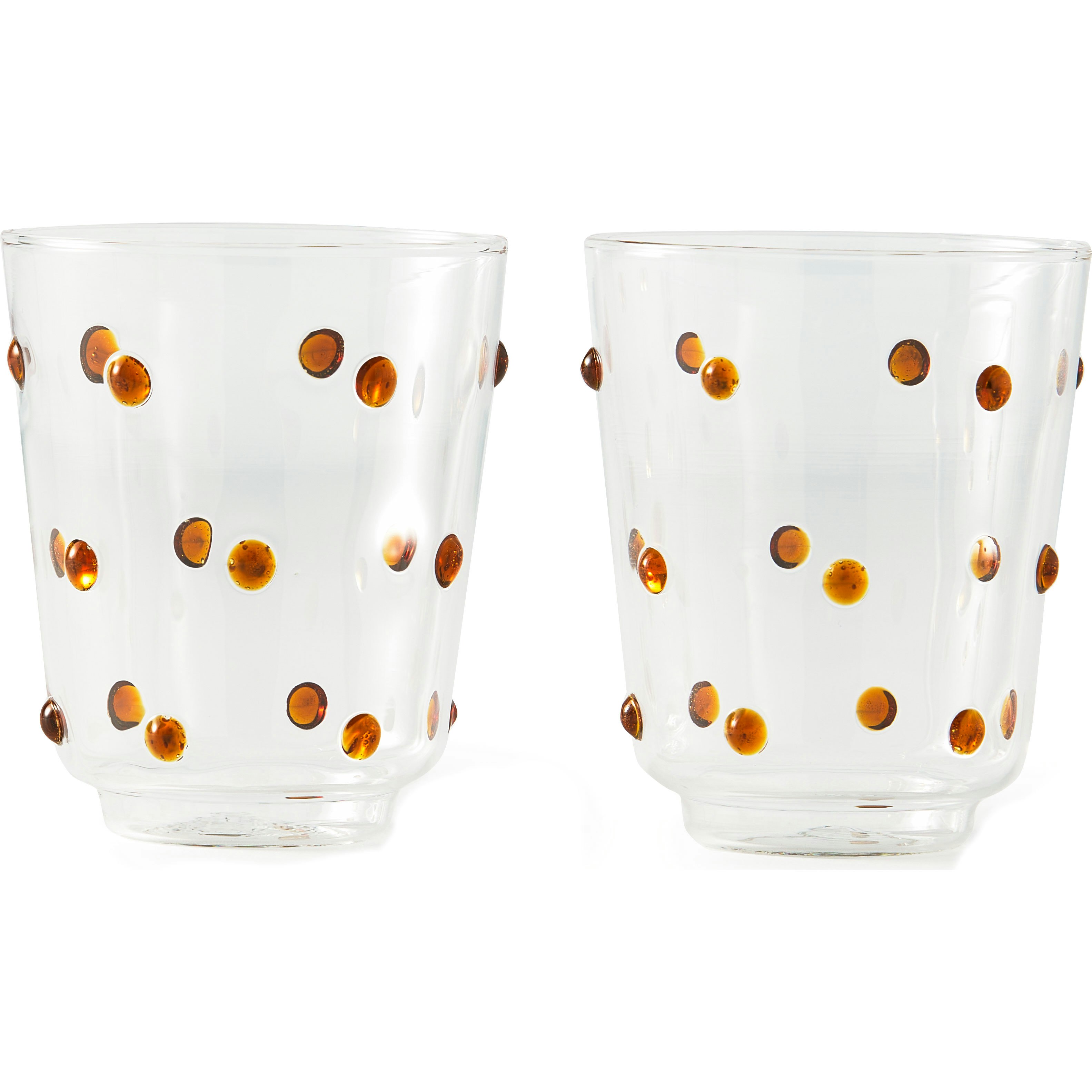 Polspotten Nob Tumbler 2-pk  -  Tumblerglass Glass Amber - 140-230-147