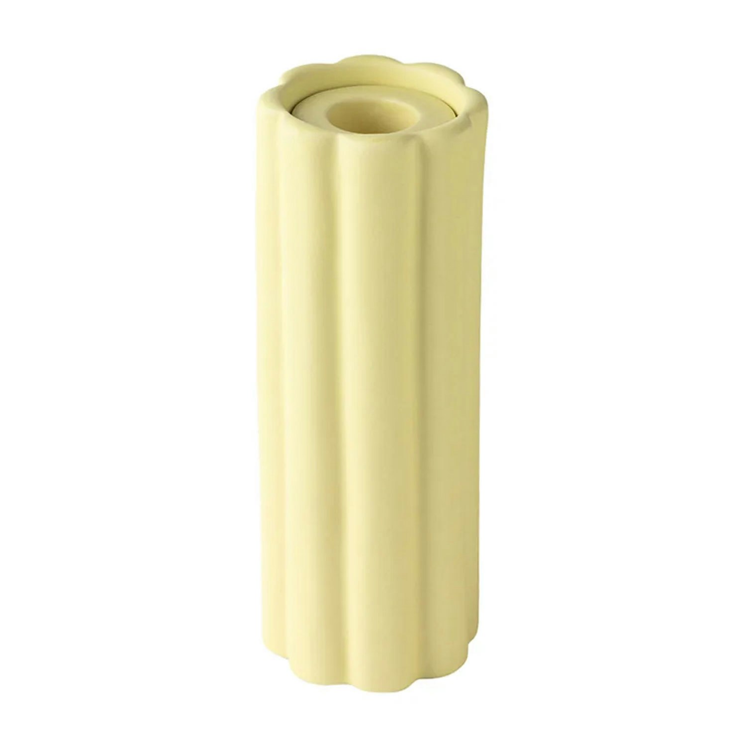 Potteryjo Birgit Vase / Lysestake 17 Cm  -  Vaser Stengods Pale Yellow - 032202S-300