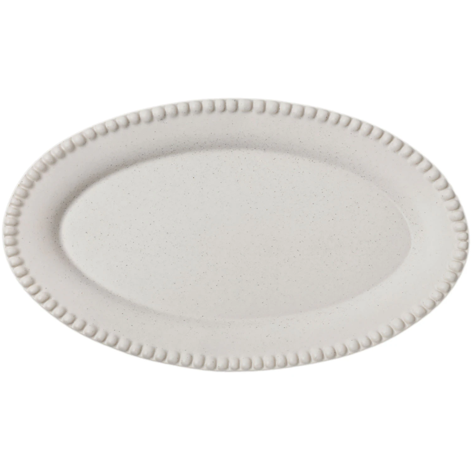 Potteryjo Daria Serveringsfat Oval 35 Cm Cotton White -  Serveringsfat Steingods Hvit - 024308S-0357
