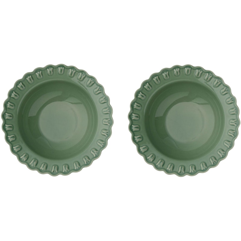 Tulipa Sidetallerken 23  cm 2-pk, Verona Green