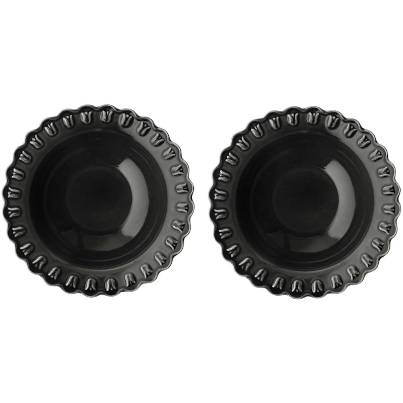 Tulipa Dyp Tallerken 23  cm 2-pk, Almost Black