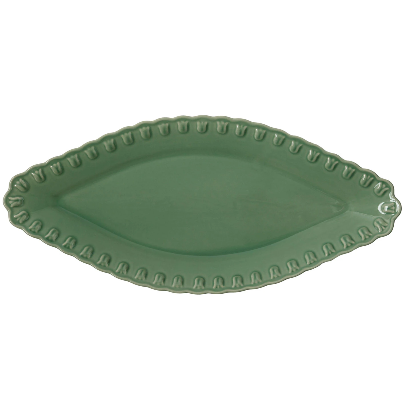Potteryjo Tulipa Serveringsfat 20x45 Cm  -  Serveringsfat Stengods Verona Green - 025506-V2292