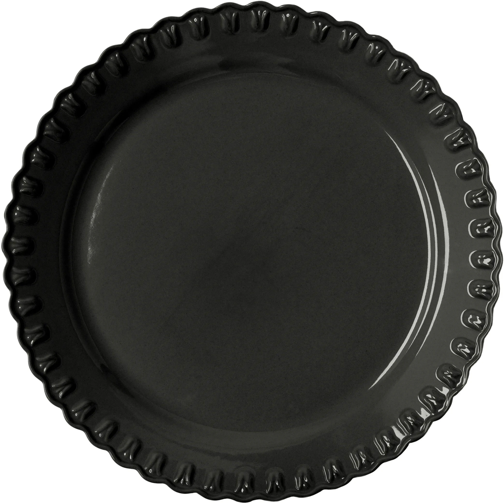 Potteryjo Tulipa Serveringsfat 37 Cm  -  Serveringsfat Stengods Almost Black - 025512-V2440