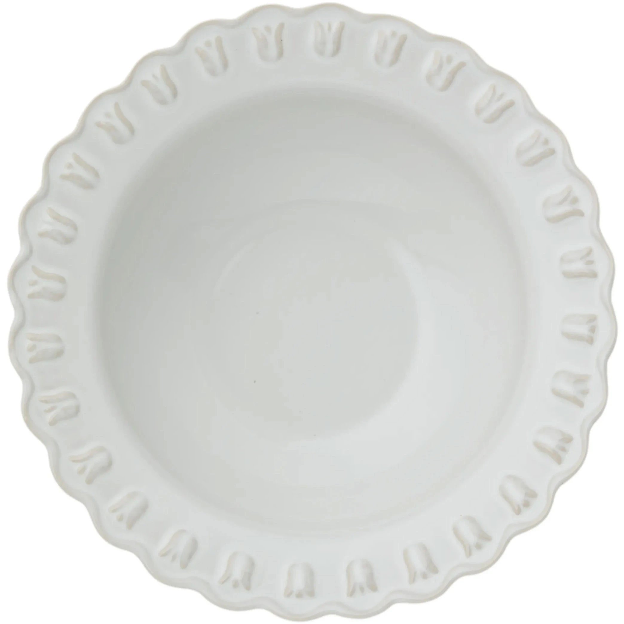 Potteryjo Tulipa Serveringssk&aring;l 30 Cm  -  Serveringssk&aring;ler Stengods Hvit - 025511-V721