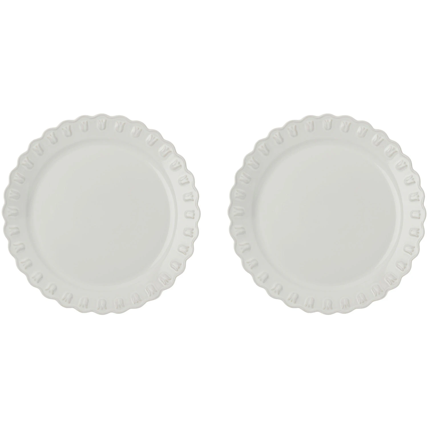 Potteryjo Tulipa Tallerken 26 Cm 2-pk  -  Tallerkener Stengods Hvit - 025501-V721