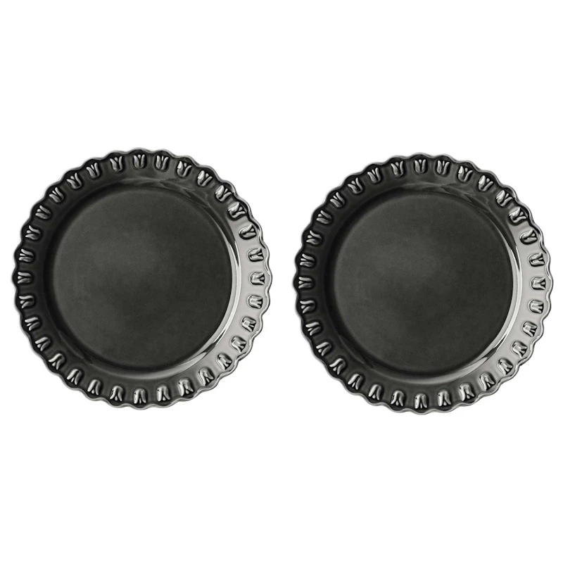 Tulipa Tallerken 26 cm 2-pk, Almost Black