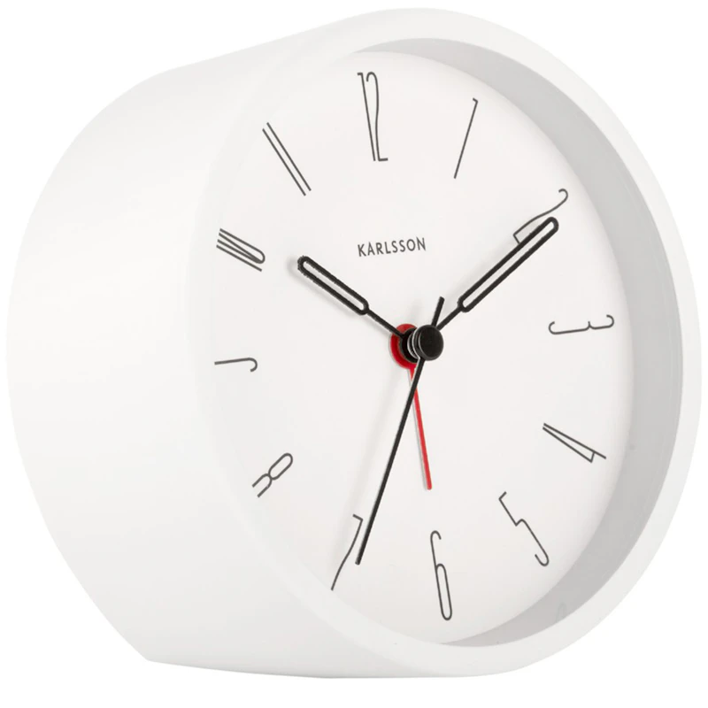 Belle Numbers Alarmklokke, Hvit