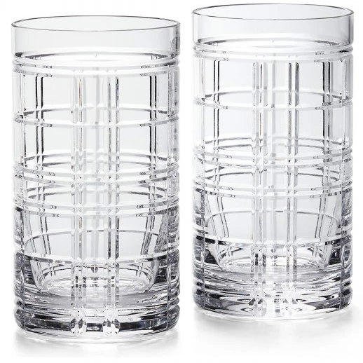 Ralph Lauren Home Hudson Plaid Highball-glass 2-pk -  Highballglass & Longdrinkglass Krystall Klar - 680858697001