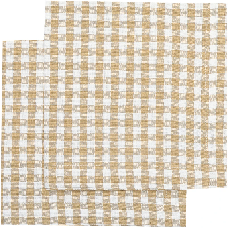 Bella Serviett 2-pk, Sand / Hvit