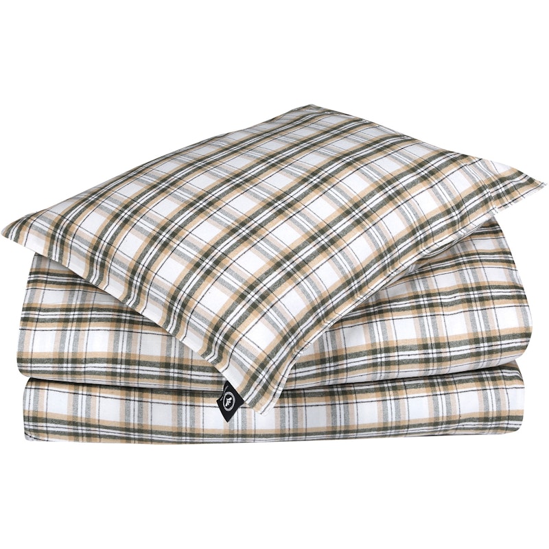 Björkliden Sengesett 150x210 + 50x60 cm, Olive/Beige