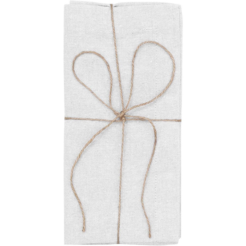 Elin Serviett 45x45 cm 2-pk Chambray, Silver / Beige