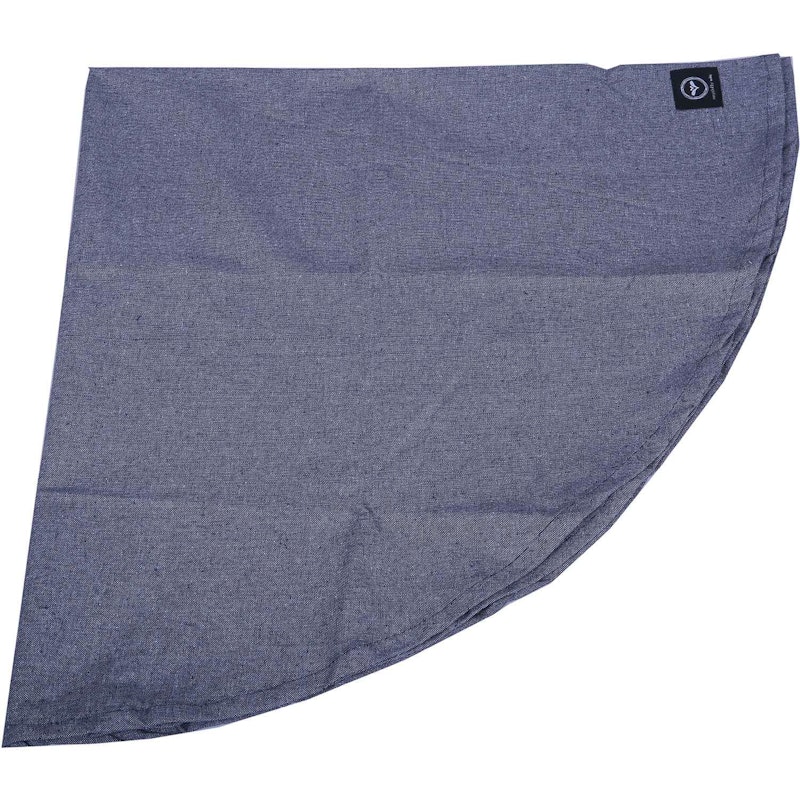 Hedvig Duk Behandlet 160 cm Rund Chambray, Marineblå / Hvit