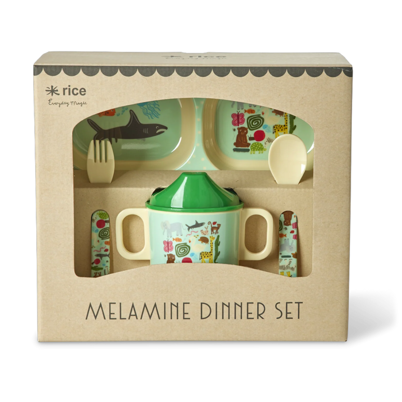 Barneservise Melamin, Mint Wildlife