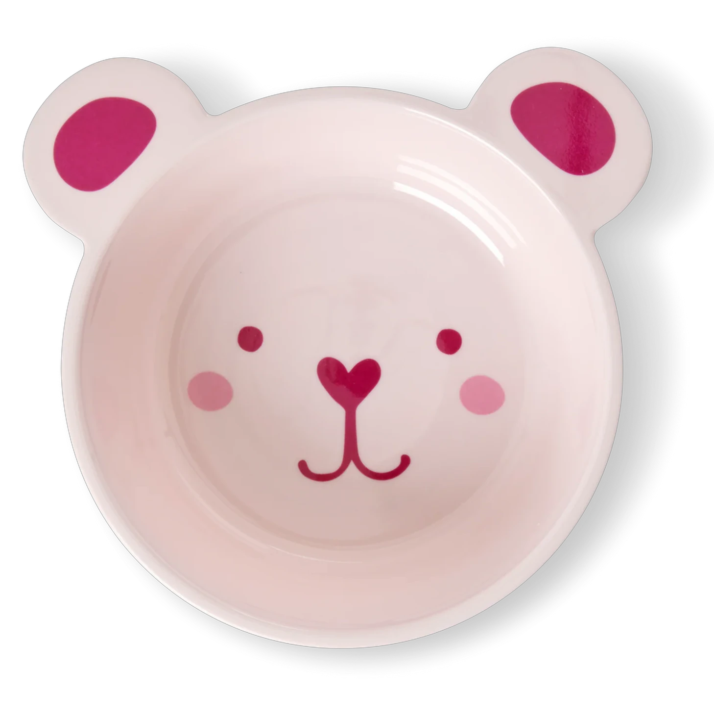 Rice Bear Sk&aring;l  50 Cl  -  Barnetallerkener Melamin Rosa - KIBOW-BEARI