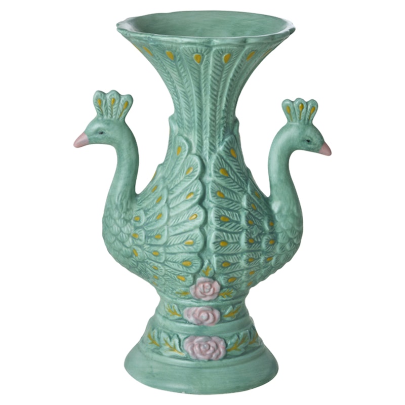 Peacocks Vase 20 cm, Grønn