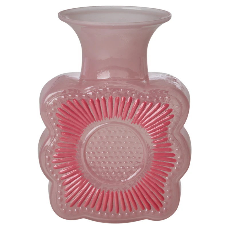 Glassvase 20 cm, Soft Pink