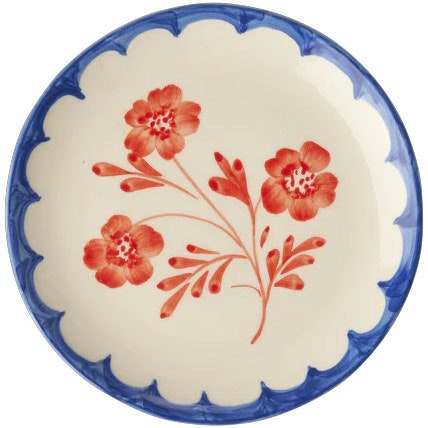 Rice Kakefat  15 Cm Vintage Flower -  Asjetter Keramikk Bl&aring; - CECPL-HPVIFL
