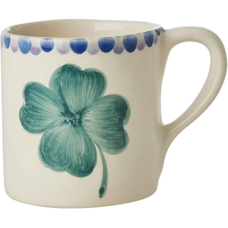 Rice Ceramic Mug 42 Cl Good Luck Clover -  Kaffekopper Keramikk - CEMUG-HPGOLU